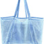 Bolsa playa mujer malla verano con bolsillo hombro tejido