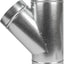Divisor conducto Wye 6" acero galvanizado 45grados