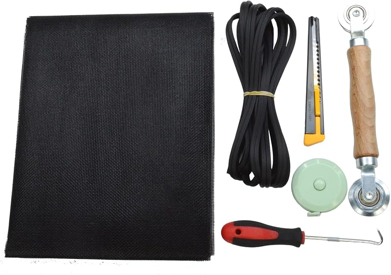 Kit reparación malla fibra vidrio negro 39x59"