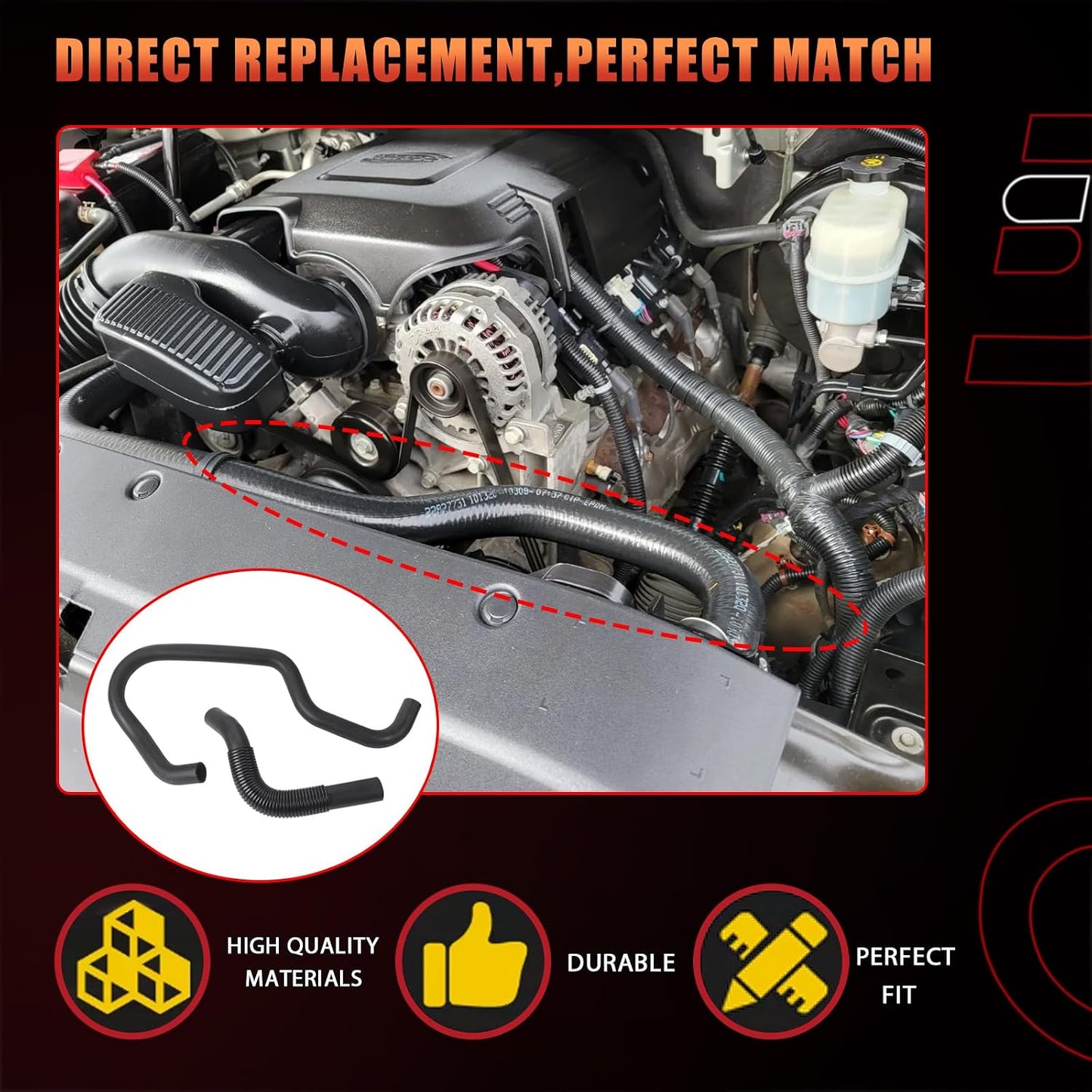 Manguera refrigerante motor comp Chevy GMC Cadillac 07-14