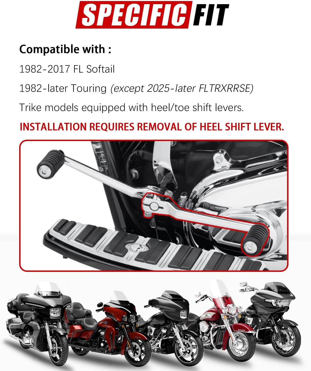 Espaciador palanca cambios comp Harley CVO Road King