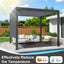 Cubierta sombra pérgola 10x12ft tela 95% UV gris oscuro