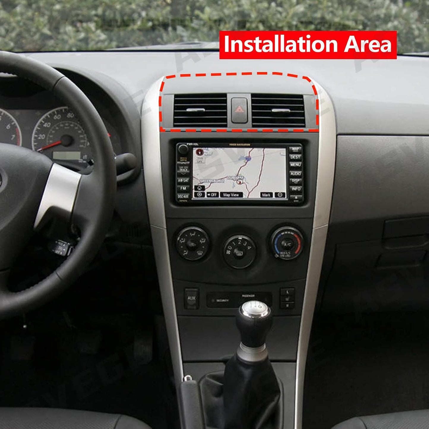 Panel salida aire AC Toyota Corolla 08-13 Negro