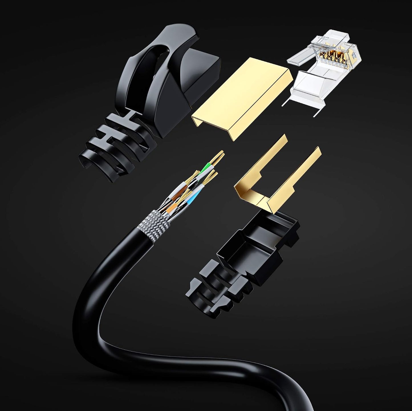 Cable Ethernet Cat7 250pies RJ45 para set y red