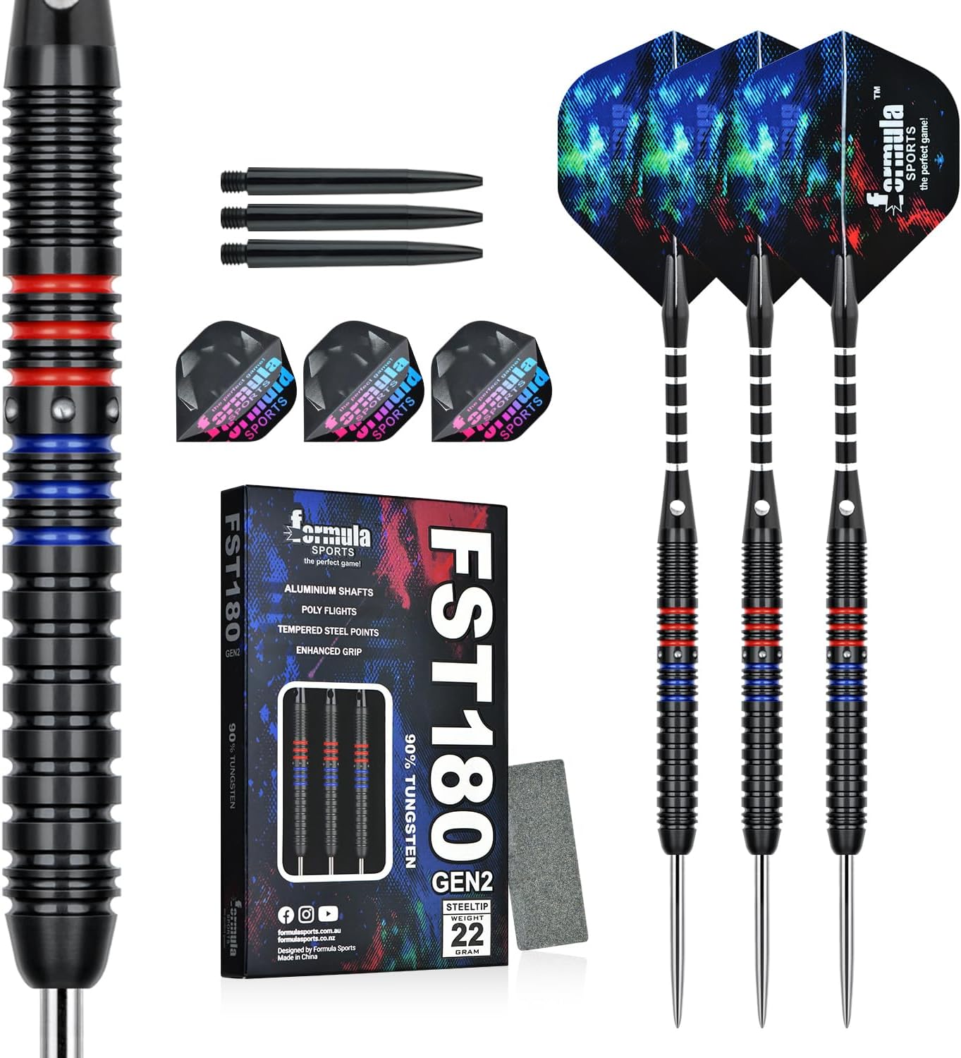 Set dardos tungsteno 0.74-0.85oz con ejes aluminio