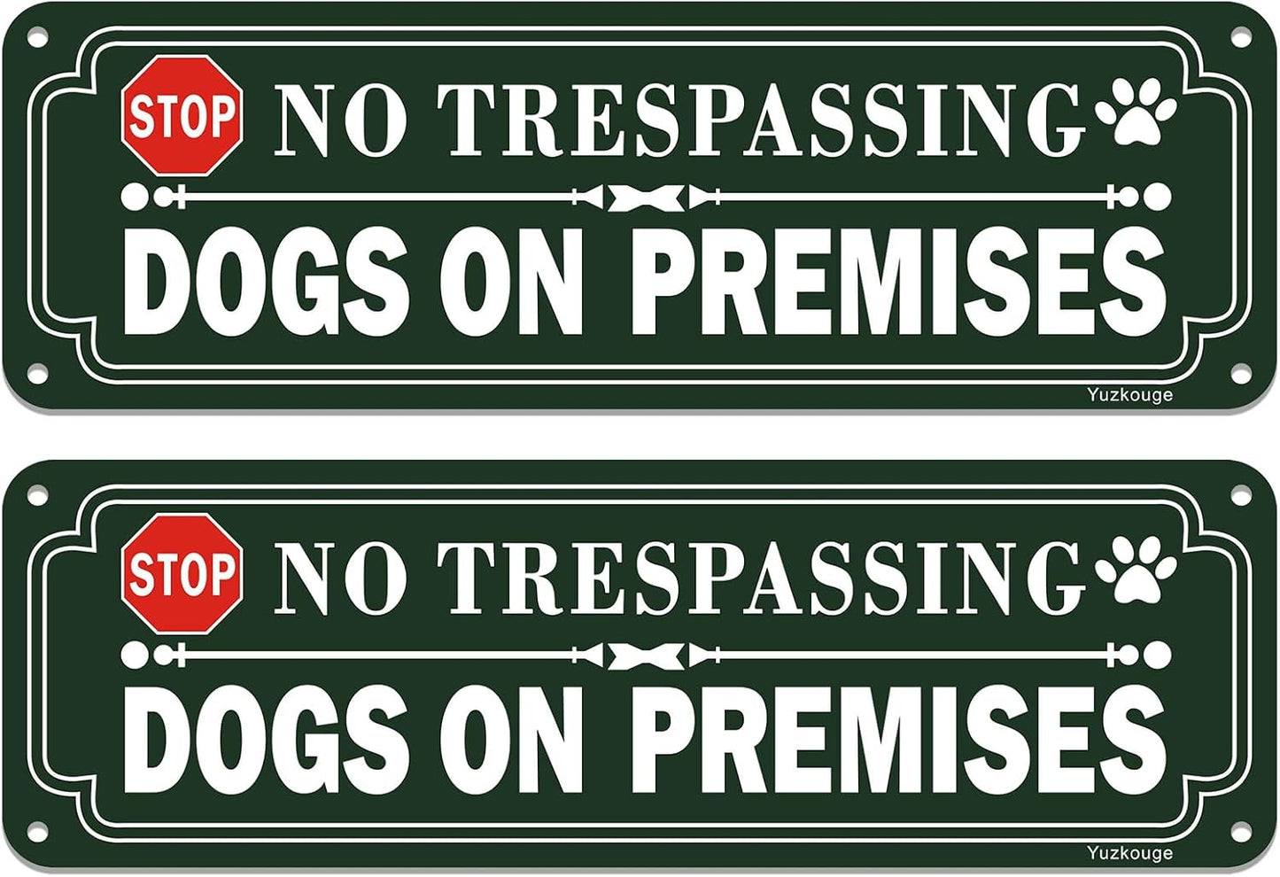 2 Carteles No Trespassing Aluminio 10x3pulg Resistente
