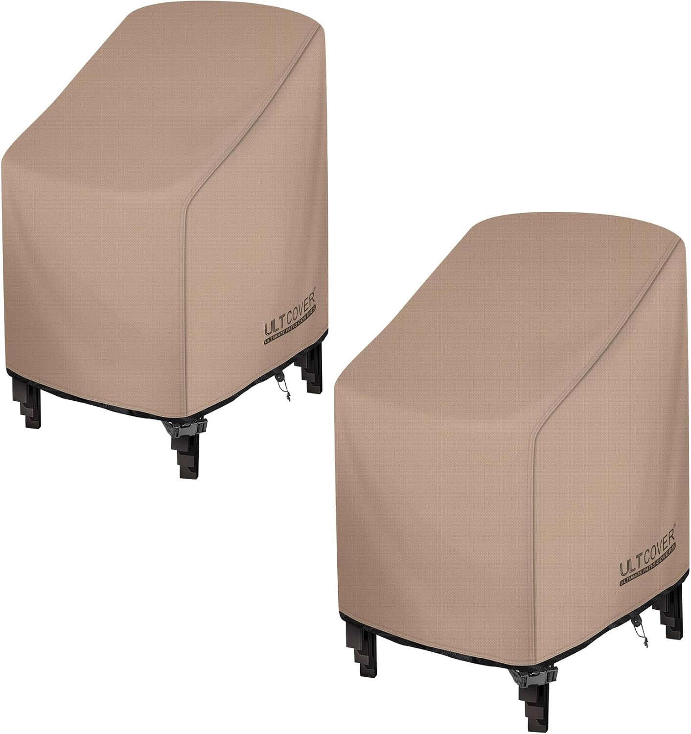 Funda apilable silla patio impermeable 26x34x45pulg 2uds
