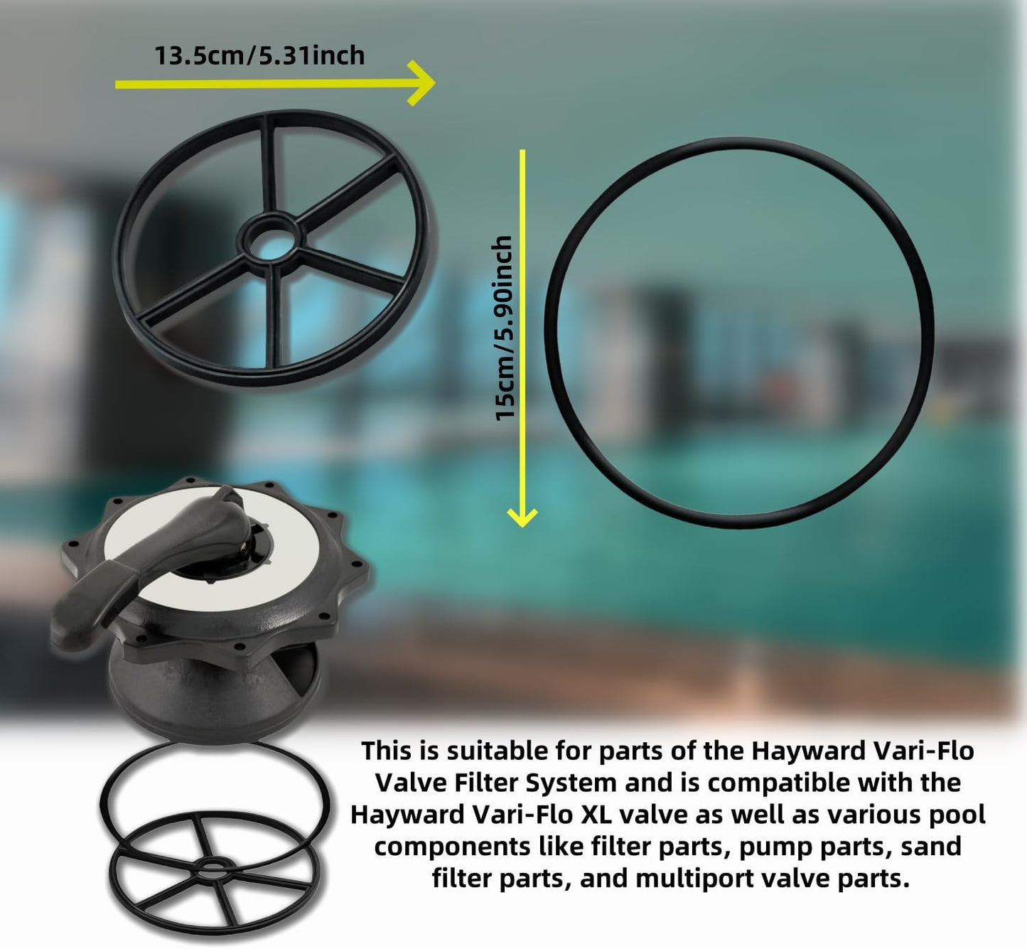 Kit válvula piscina Hayward SP0710 y SP0710X con junta