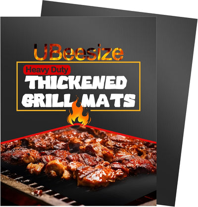 2 Alfombrillas Antiadherentes para BBQ y Horneado Negro