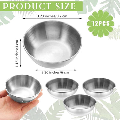 12 Unid. Acero Inox 3.23pulg para Esteticista Plateado