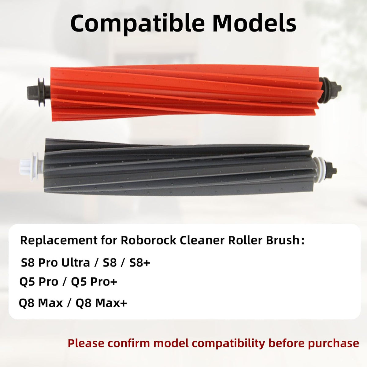 2 Set Cepillos Roborock S8 Q5 Q8 Paq 4 Pzas Goma Dual
