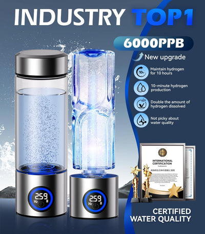 Generador agua hidrógeno portátil 6000ppb alta concentración