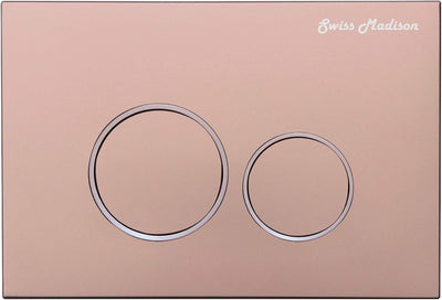 Placa actuador doble empotrada pared oro rosa