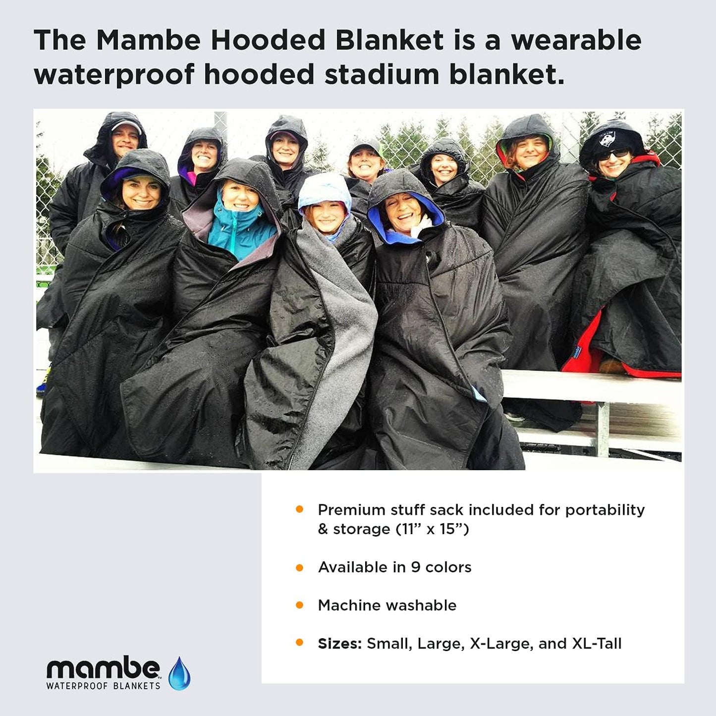 Manta protectora exterior impermeable antiviento con capucha