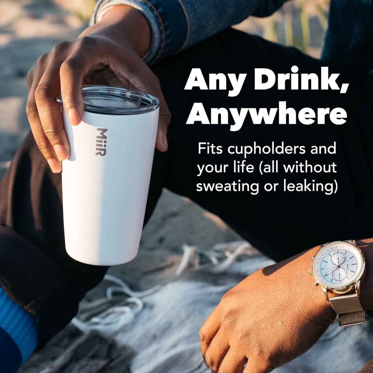 Vaso acero inox aislado 16oz tapa deslizante funcional