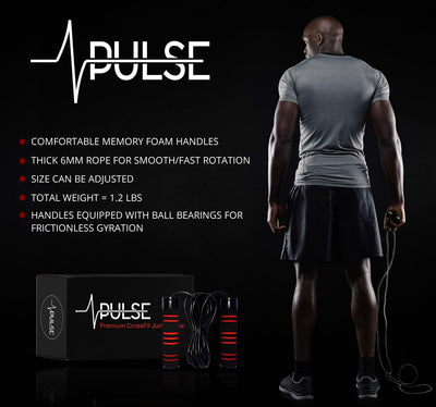 Cuerda saltar Crossfit 1lb con mangos espuma contrapeso