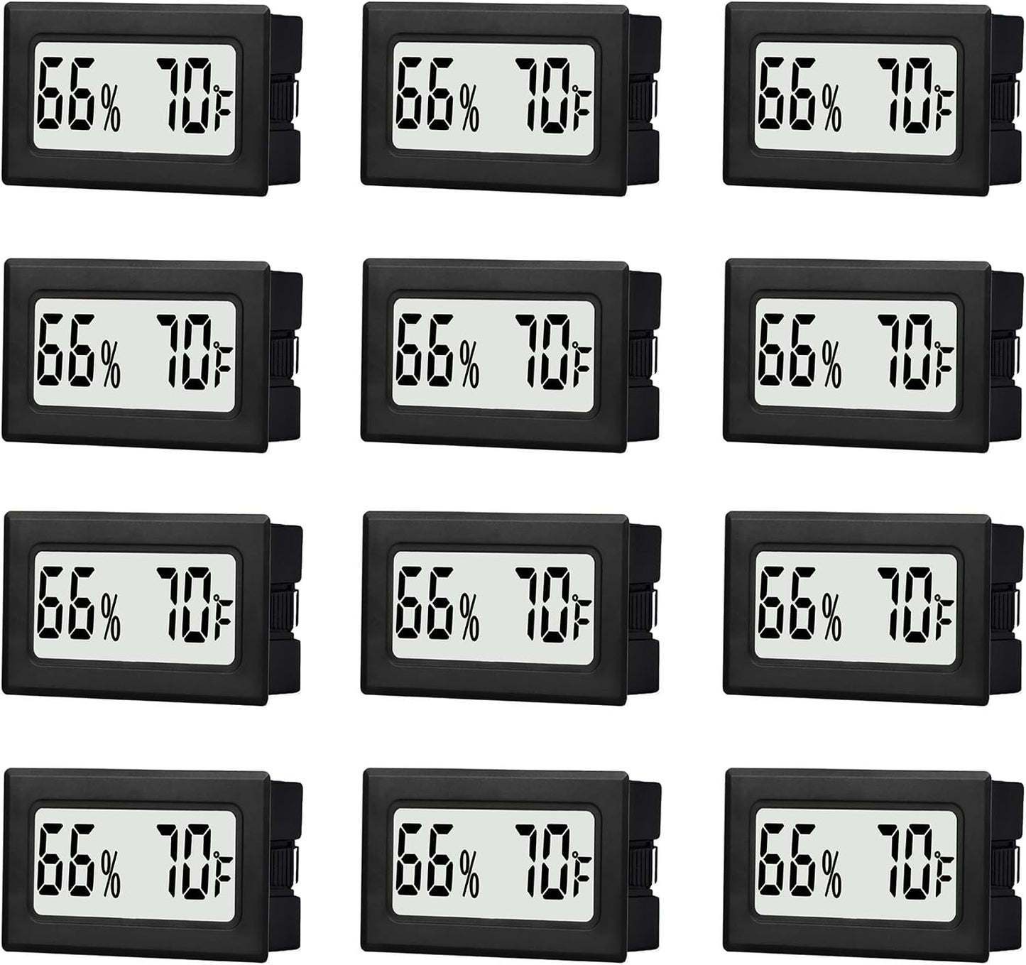 12 Mini Termómetro Higrómetro Digital para Hogar y Tarros