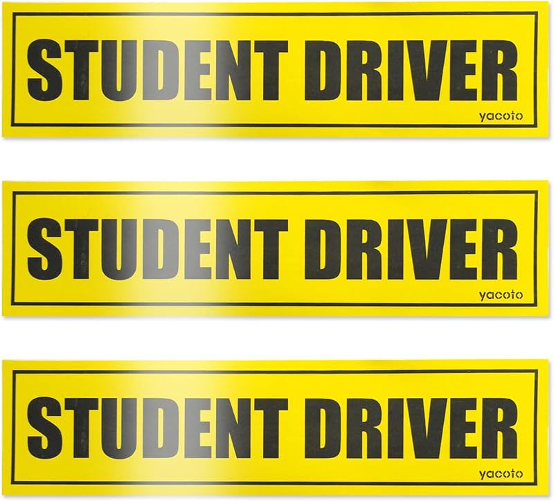 3 Imanes conductor estudiante adhesivo parachoques coche