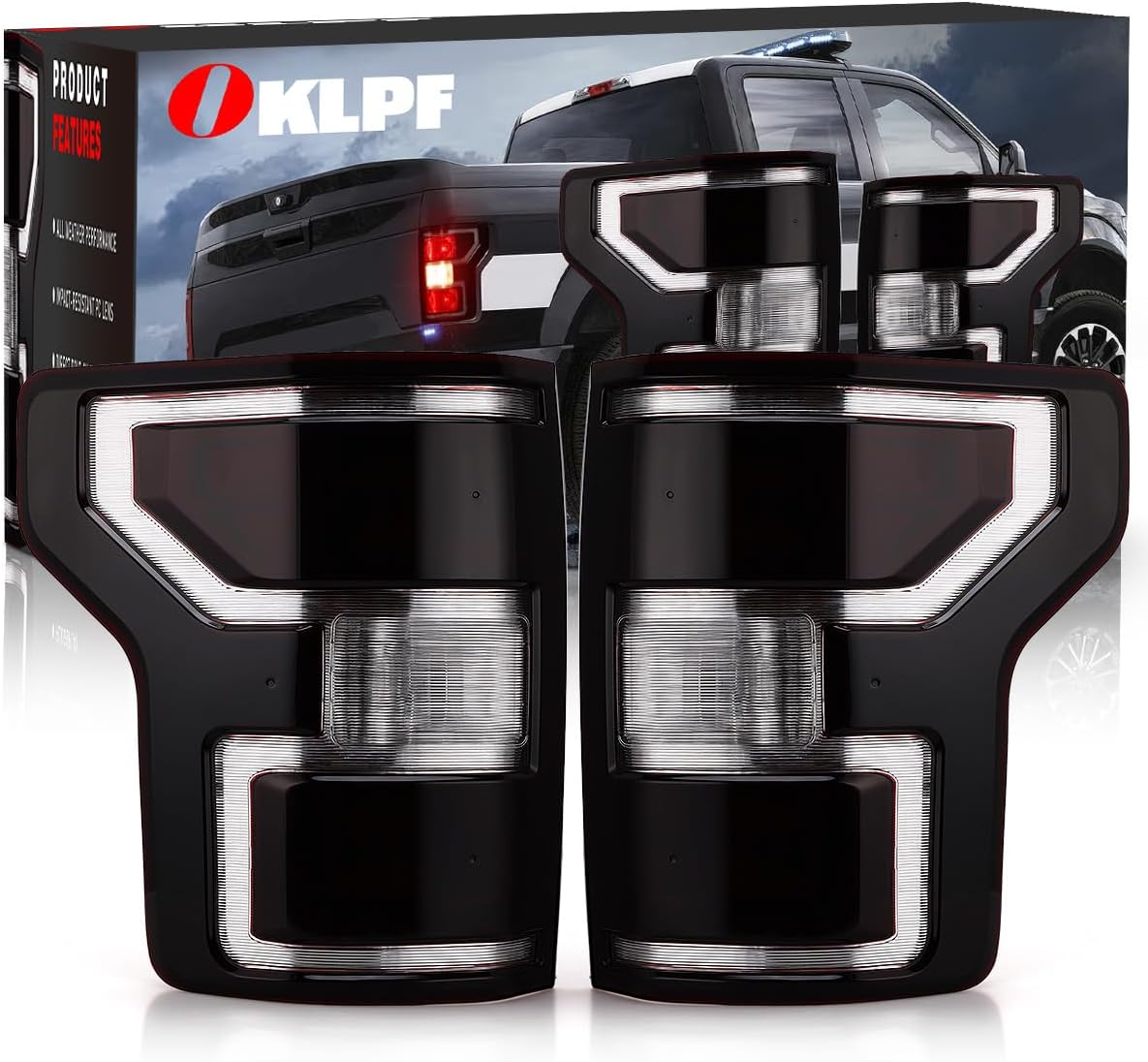 Luz trasera ahumada negra Ford F150 conductor incluye