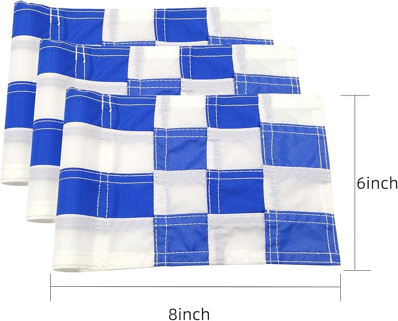 Banderas golf cuadros 8x6pulg mini verdes patio jardín 3 set