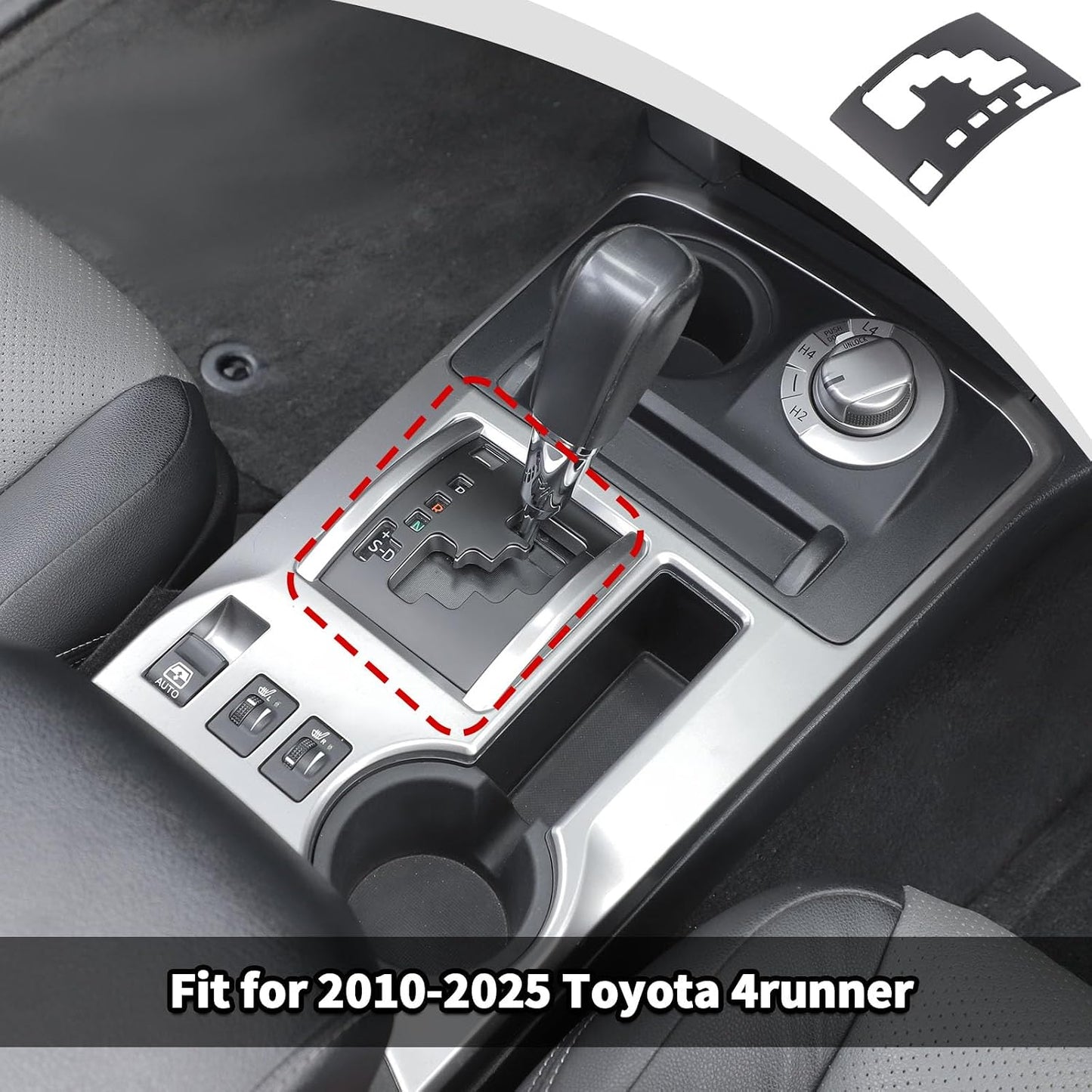 Panel palanca cambios Toyota 4Runner 10-25 ABS negro mate