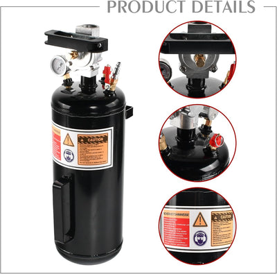 Asentador de talón neumático 8L 116 PSI con manómetro