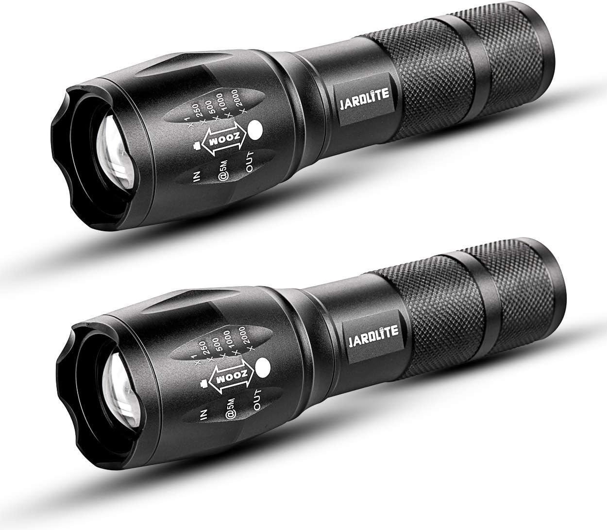 Linterna LED táctica ajustable 5 modos resistente agua 2uds