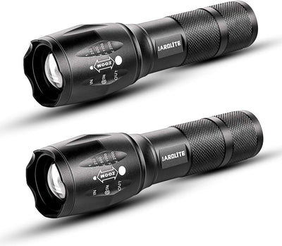 Linterna LED táctica ajustable 5 modos resistente agua 2uds