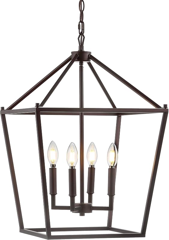 Lámpara pagoda LED metal ajustable 4 bombillas color bronce