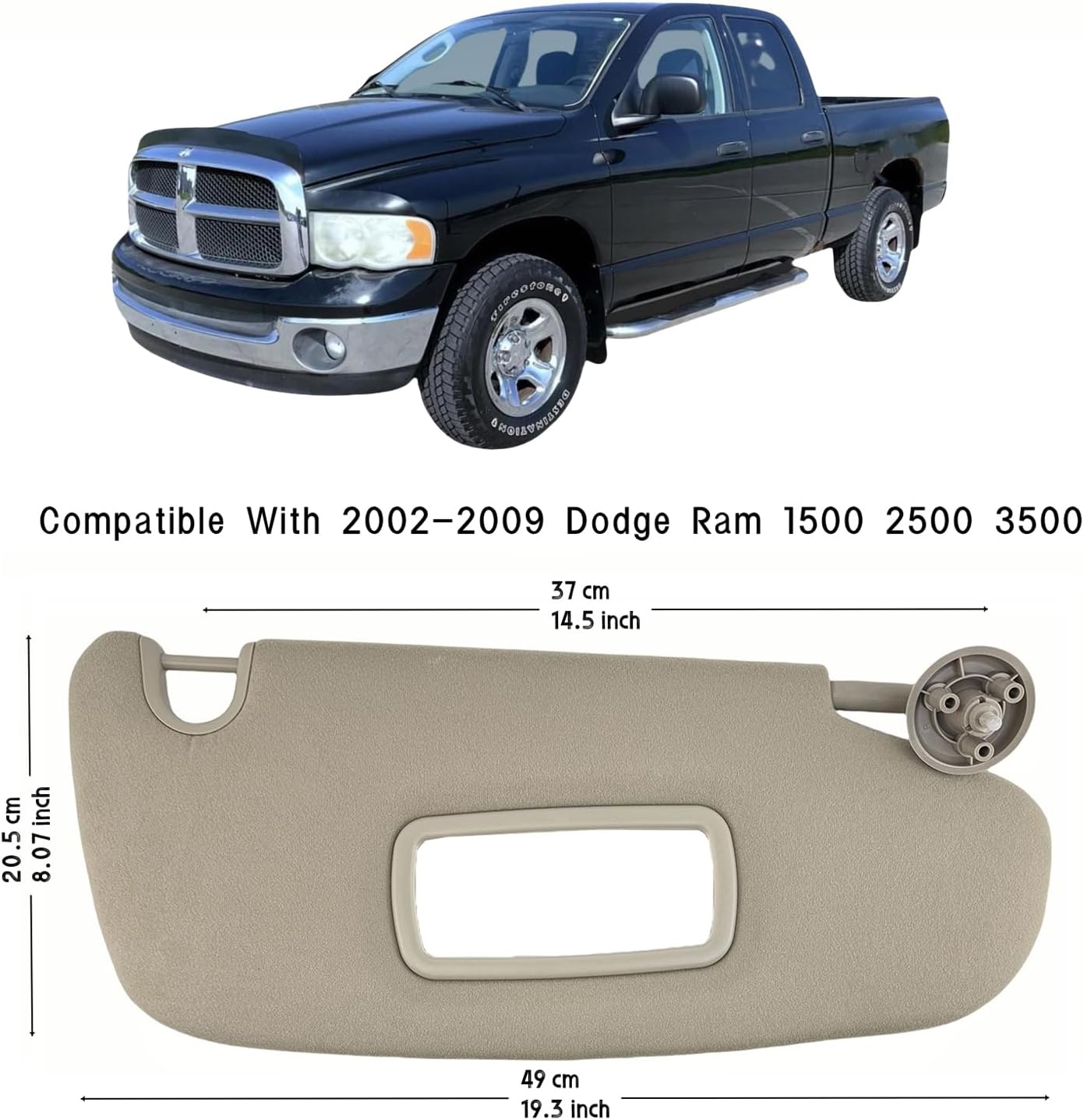 2 Pzas Parasol para Dodge Ram 1500 2009