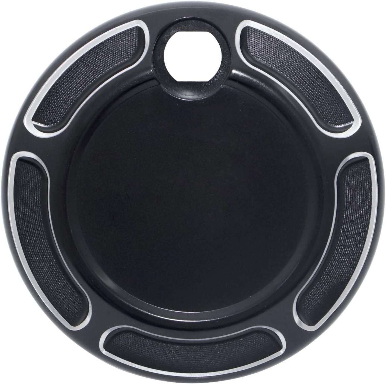 Cubierta puerta gasolina aluminio Billet negro Harley FLH 92-07