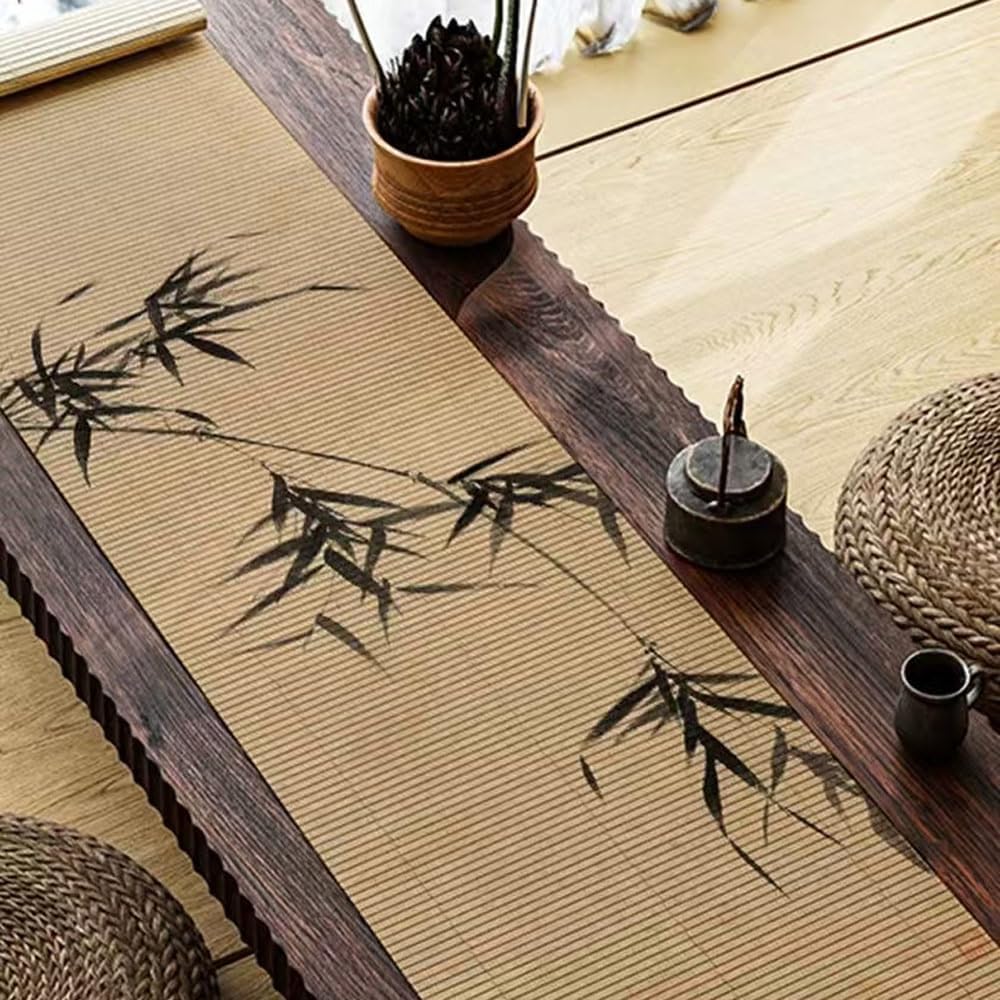 Camino mesa bambú estilo asiático 12x48pulg
