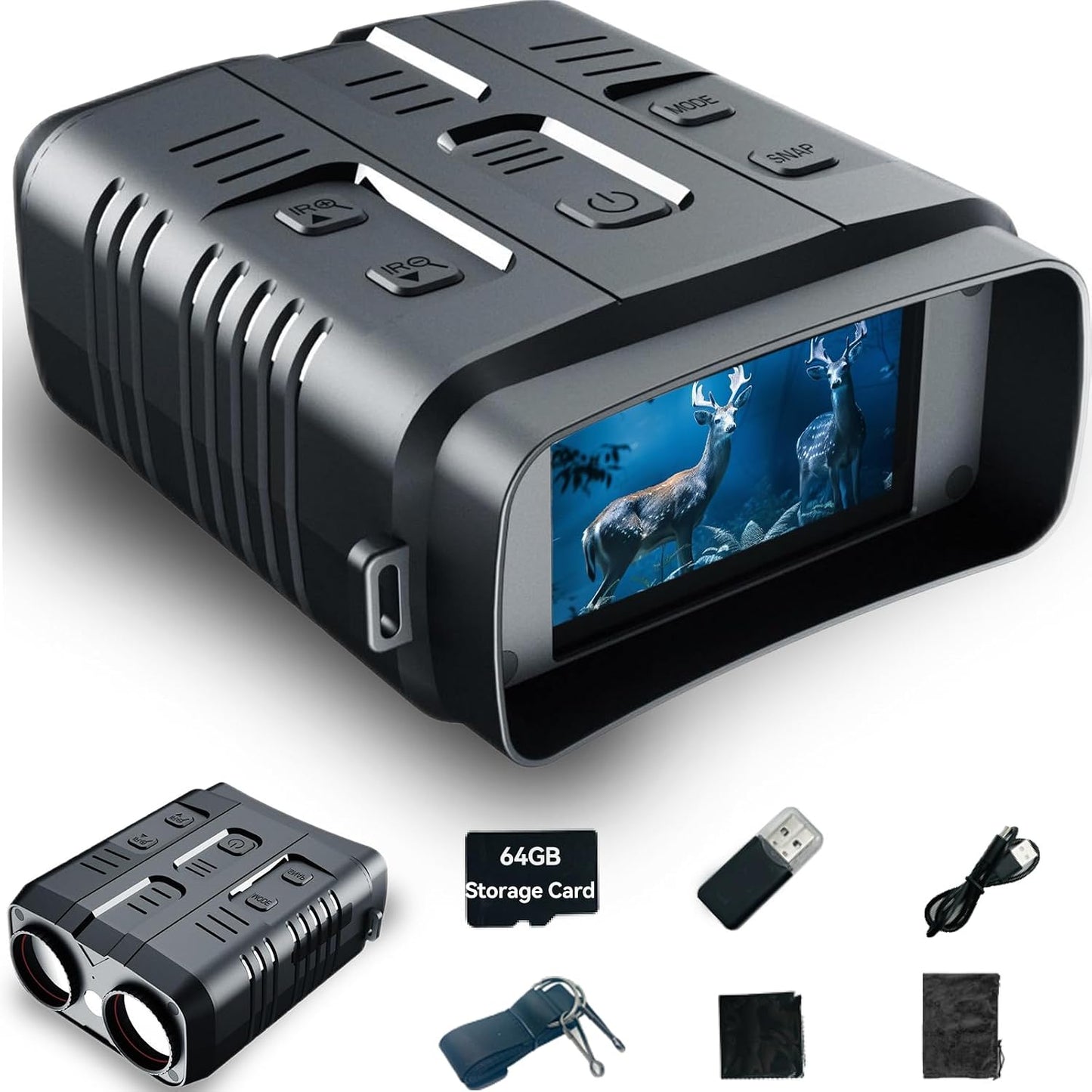 Binoculares visión nocturna 4K con sonido y cámara 42MP