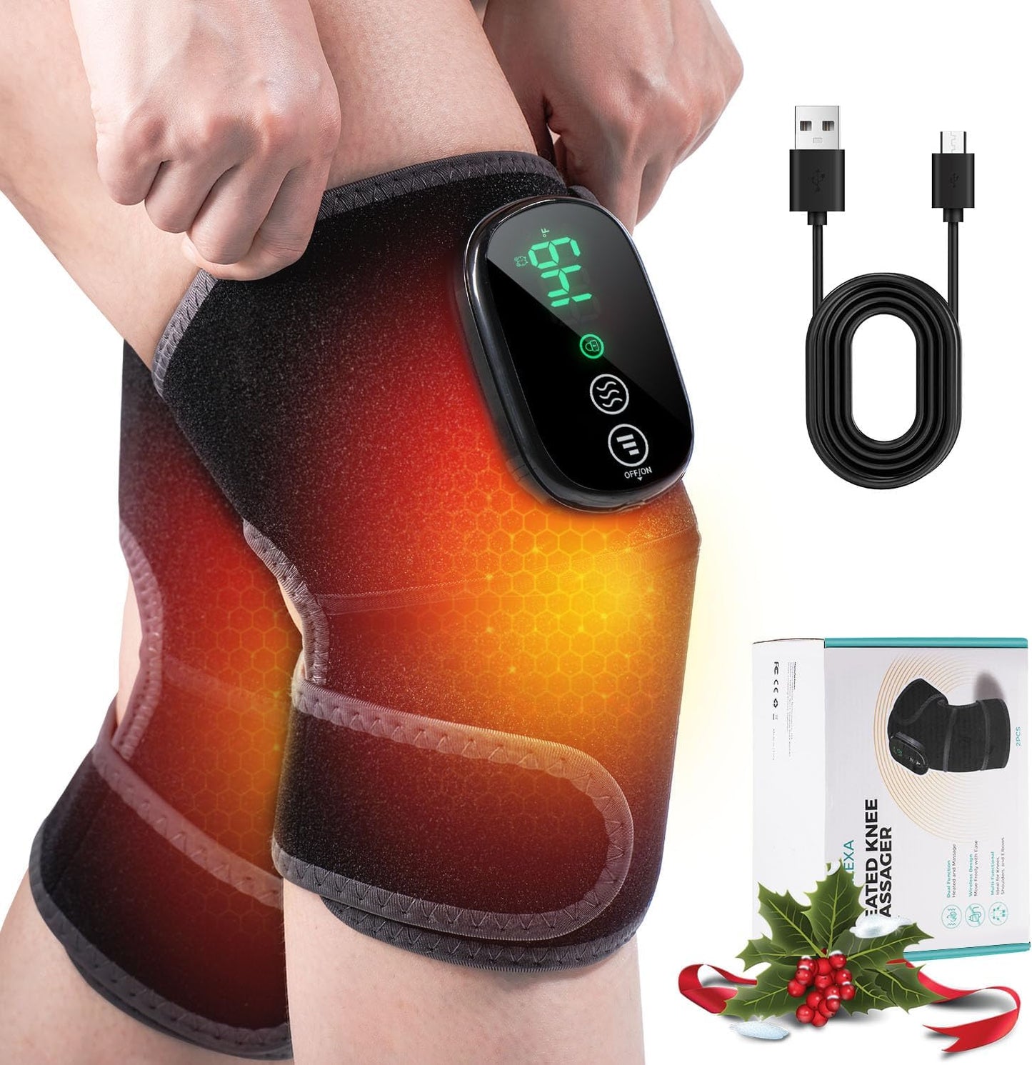 Rodillera inalámbrica con 4 motores vibración 5 niveles