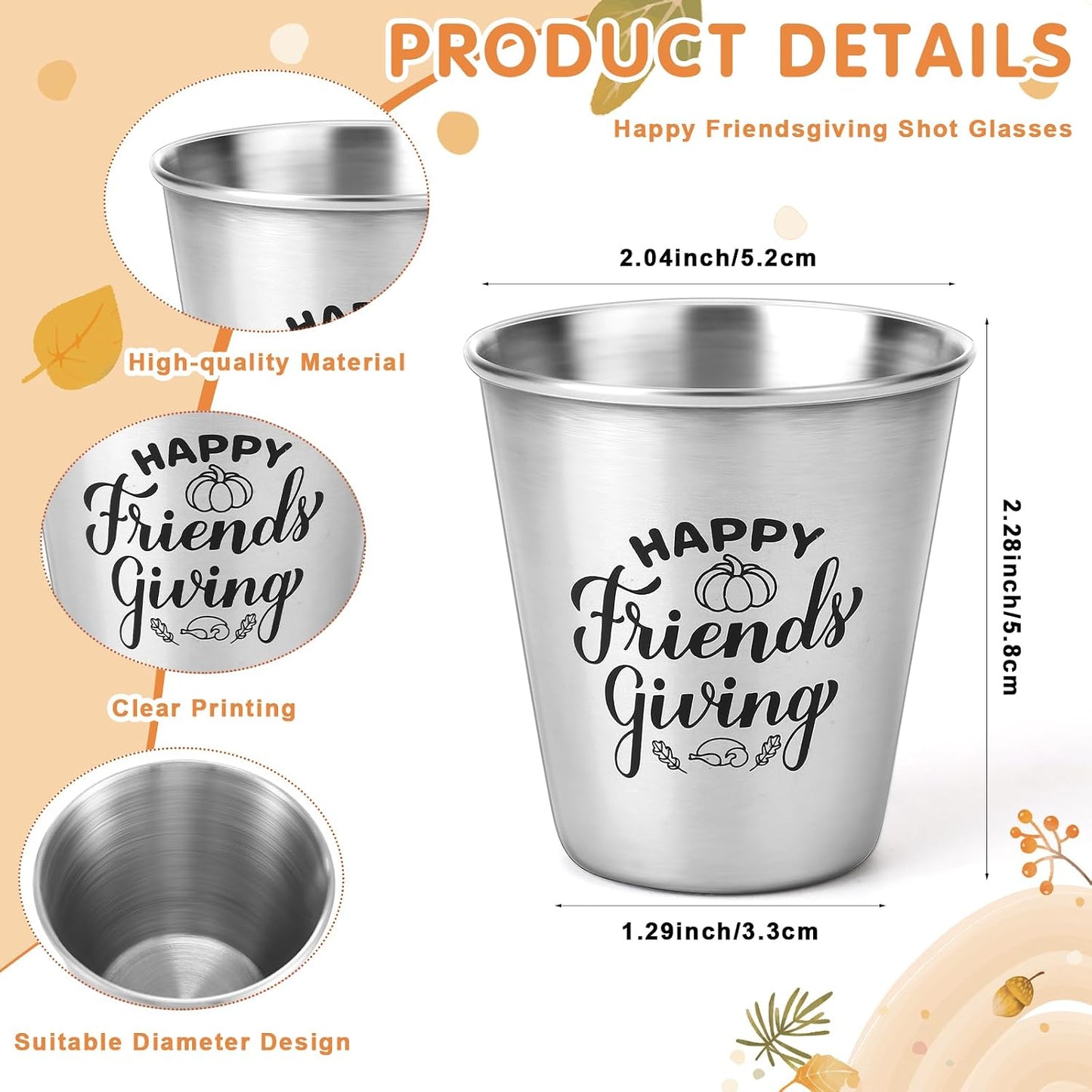 Set 40 Vasos Chupito Acero Inox 2.36oz