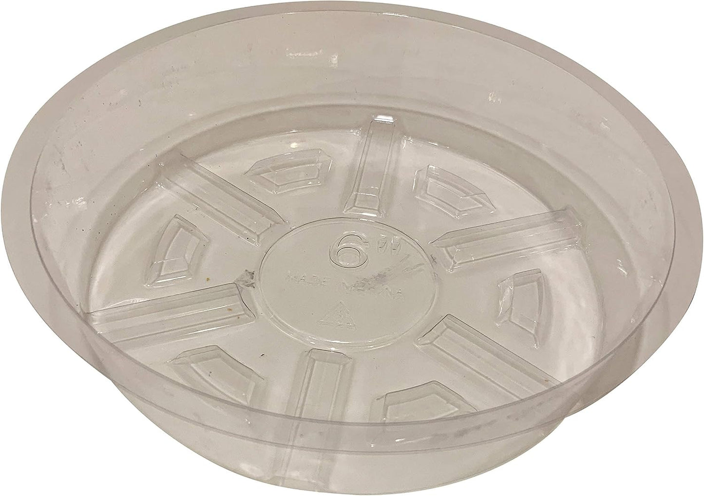 Platillos plástico transparente para bandejas goteo 10 pzas