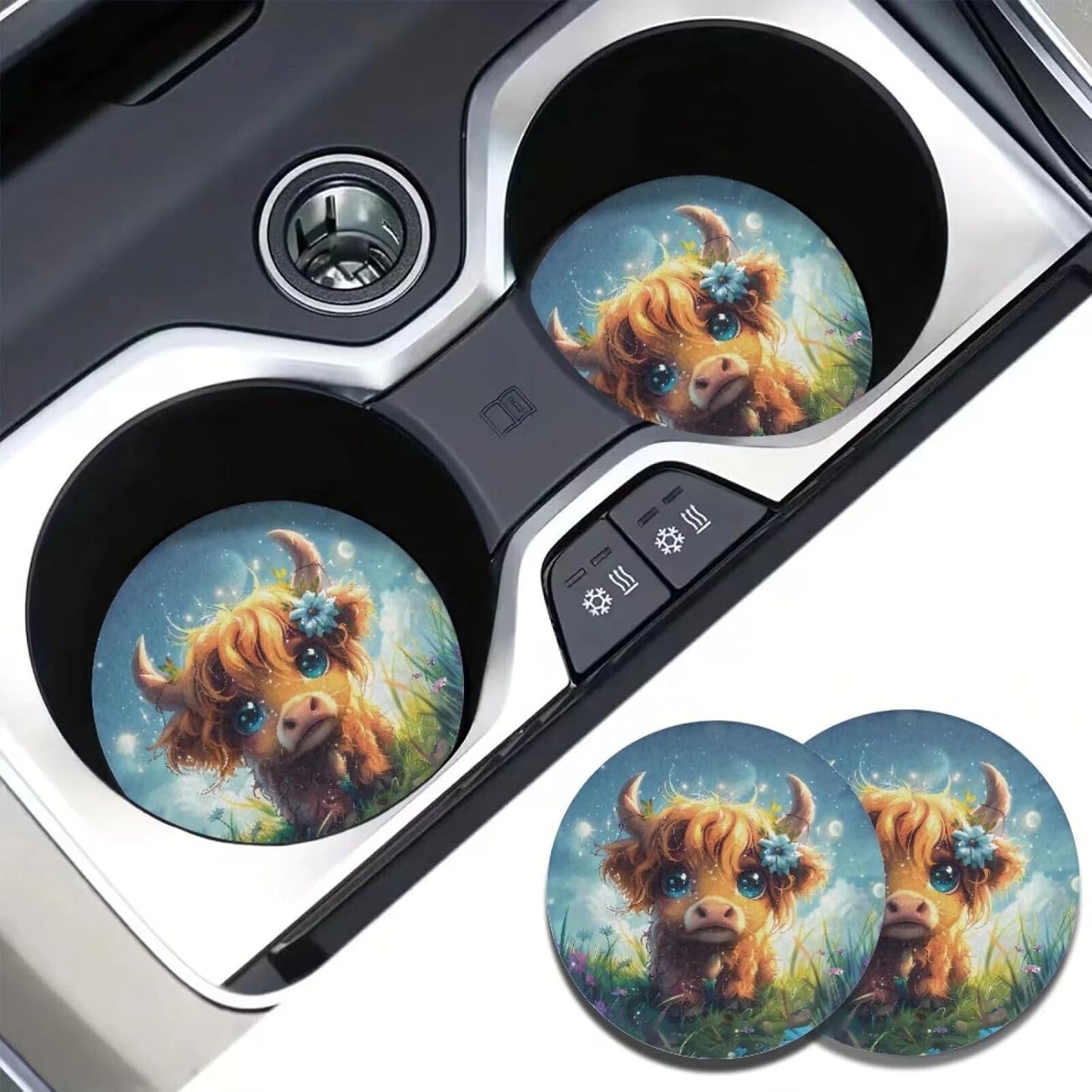 Posavasos antideslizantes para automóvil 2uds