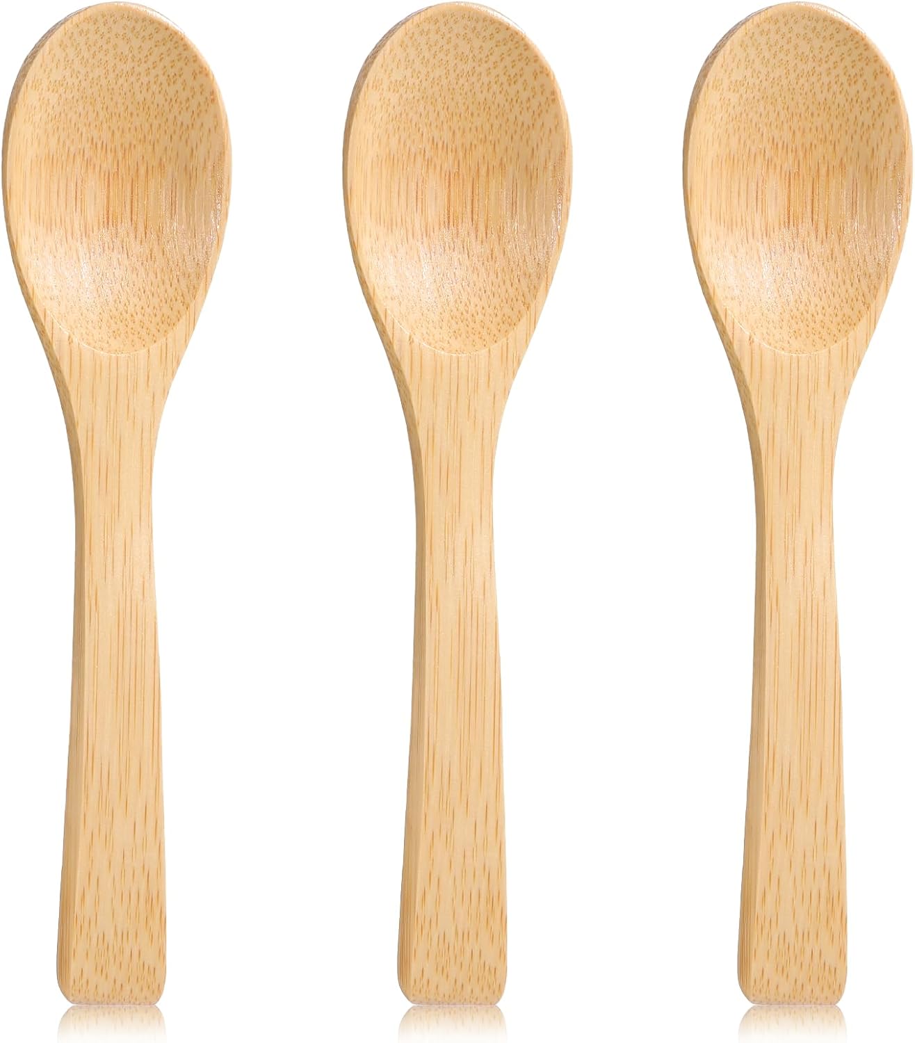 Juego cucharas madera bambú 5.2pulg para especias azúcar sal café