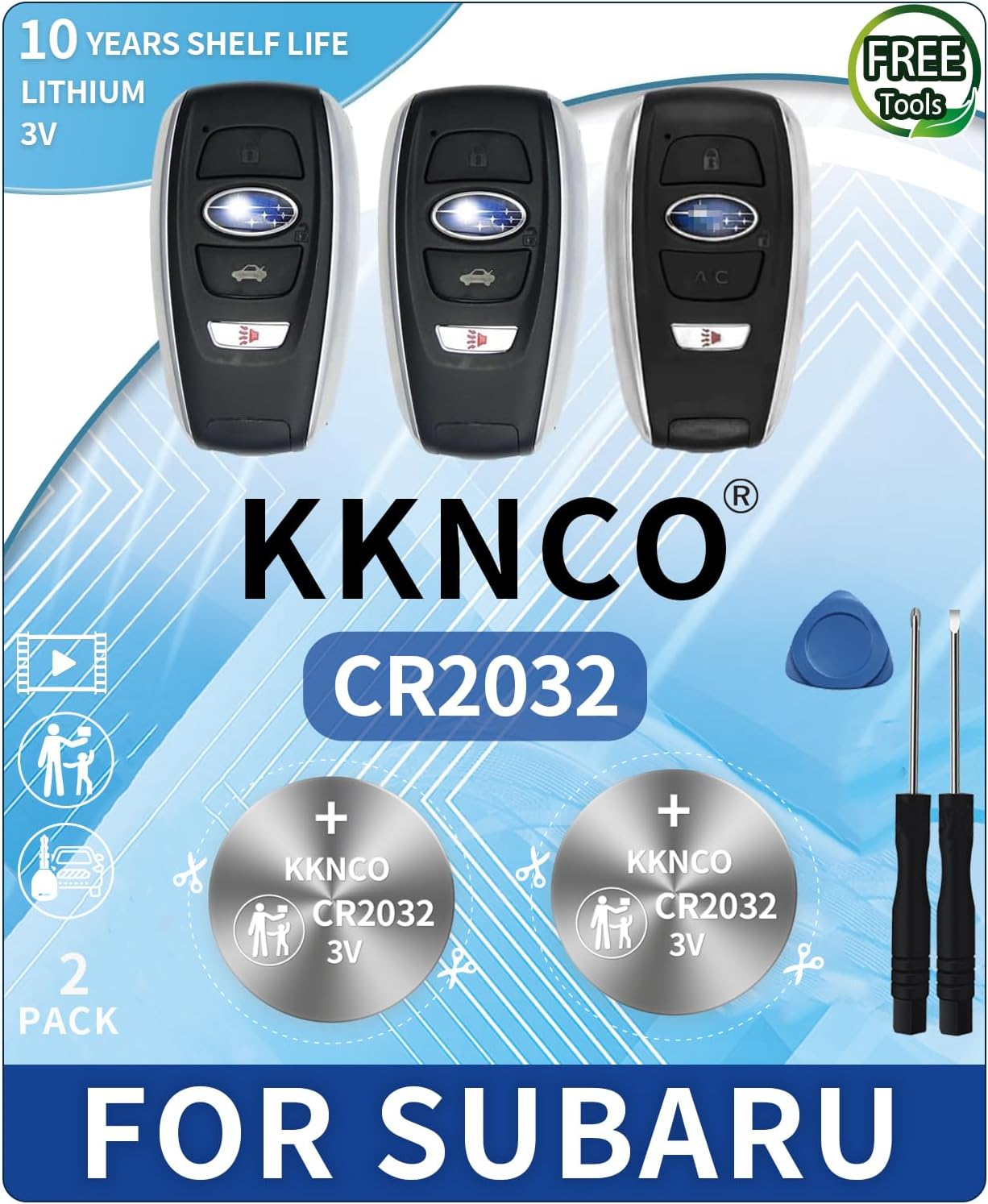Baterías llavero Subaru control remoto inteligente pack 2