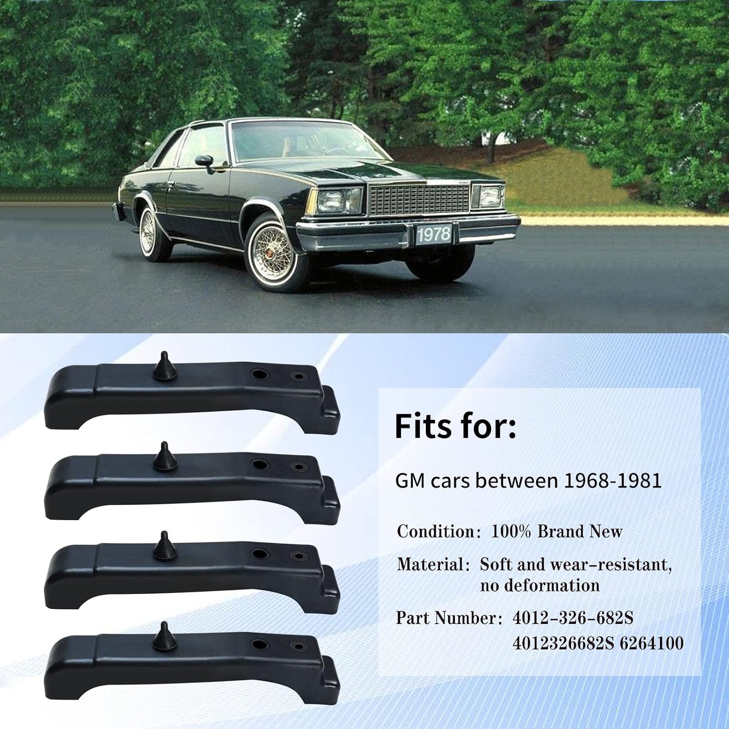 Kit 4 almohadillas aislantes radiador comp GM Chevrolet