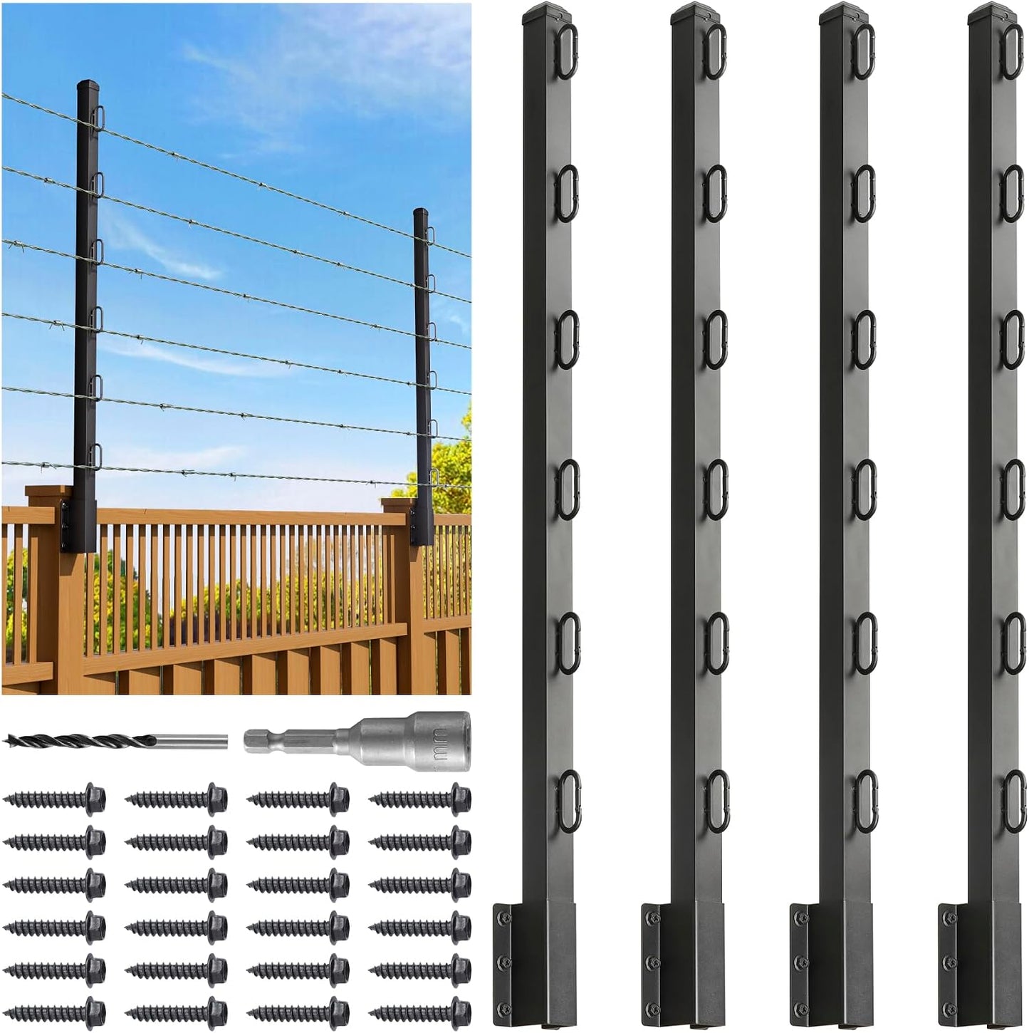 Extensor poste valla 40pulg para vallas exteriores