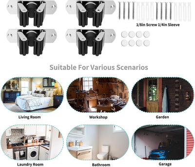 Soporte pared para escoba acero inox 4 pzas