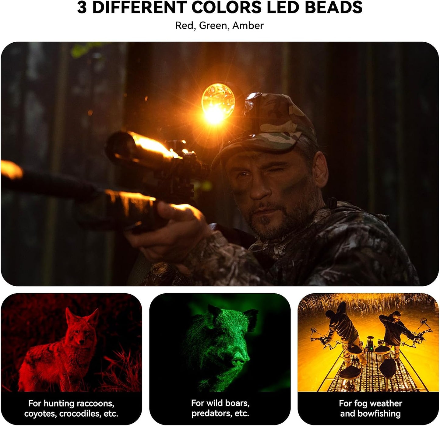 Luz de caza Coon 10W 45000LUX 6 modos LED impermeable