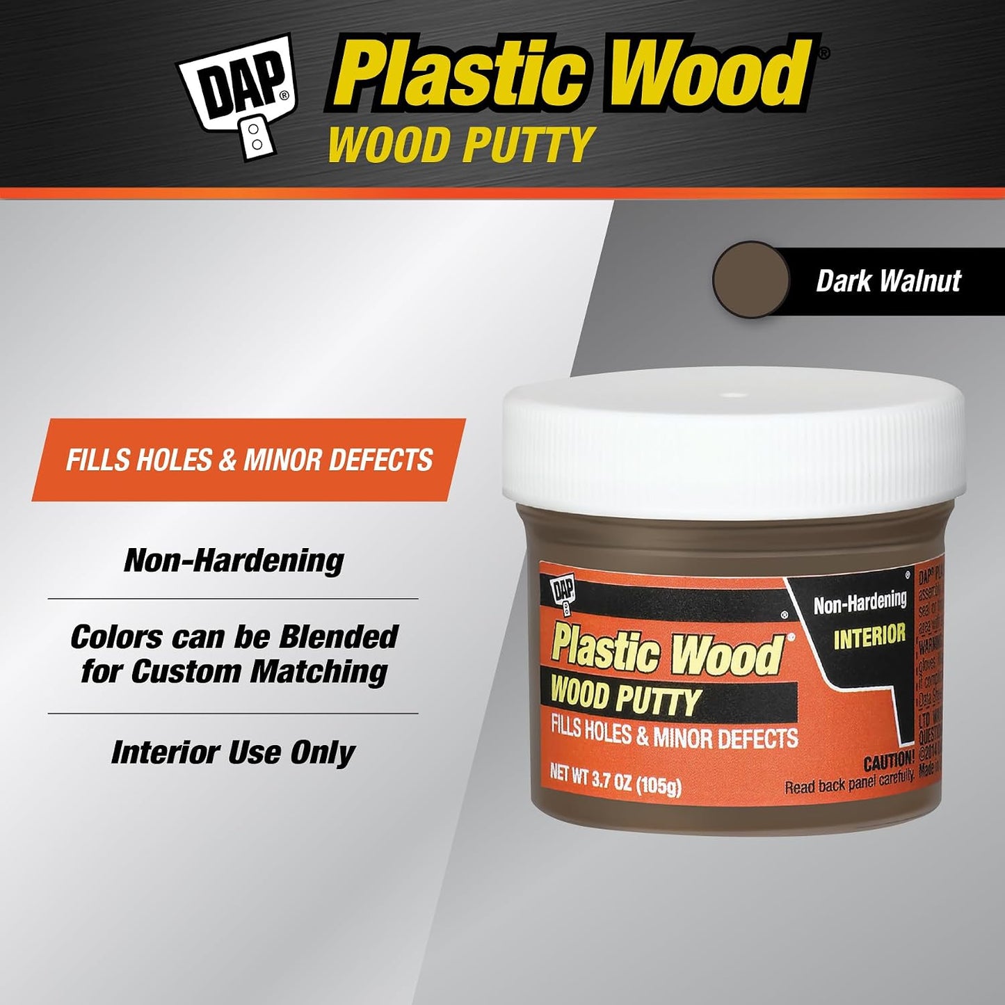 Masilla plástica para madera nogal oscuro 3.7oz