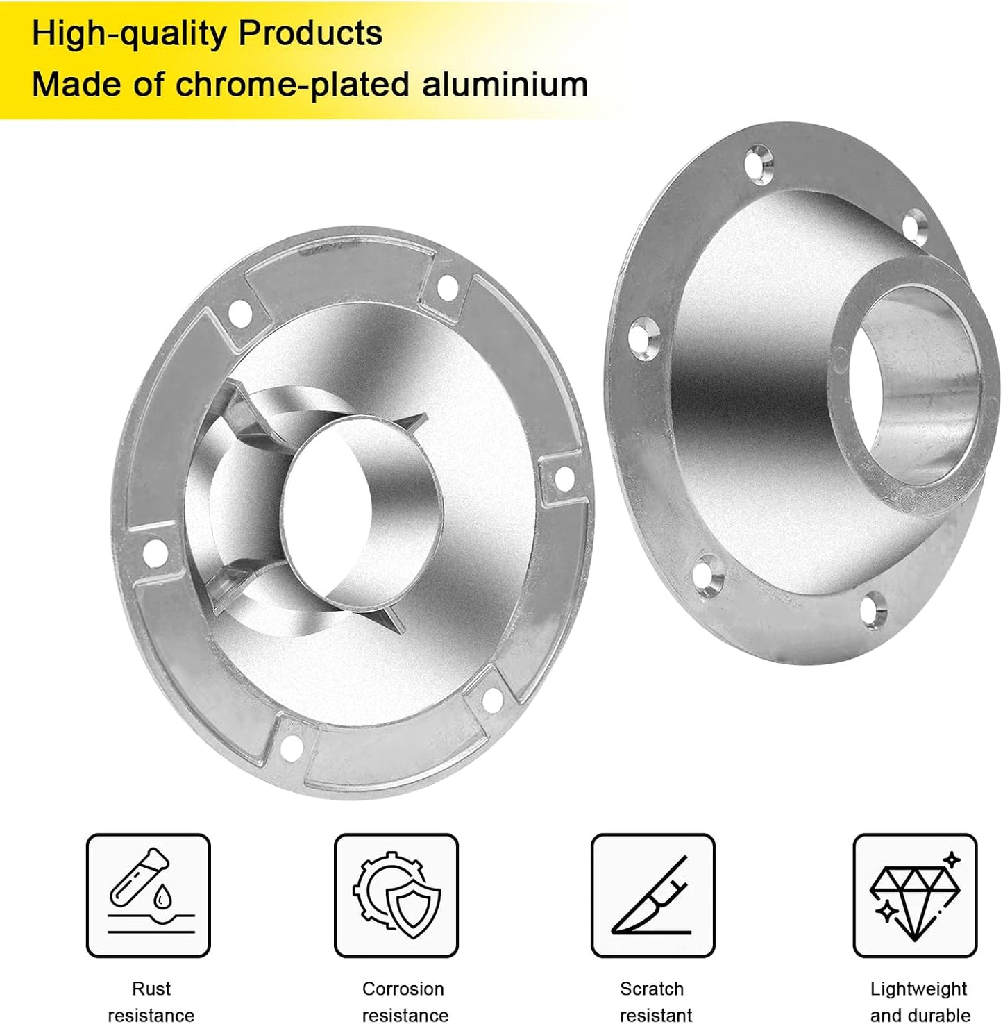 2 Pzas Base Mesa Aluminio RV Soporte Piso 6 Orificios