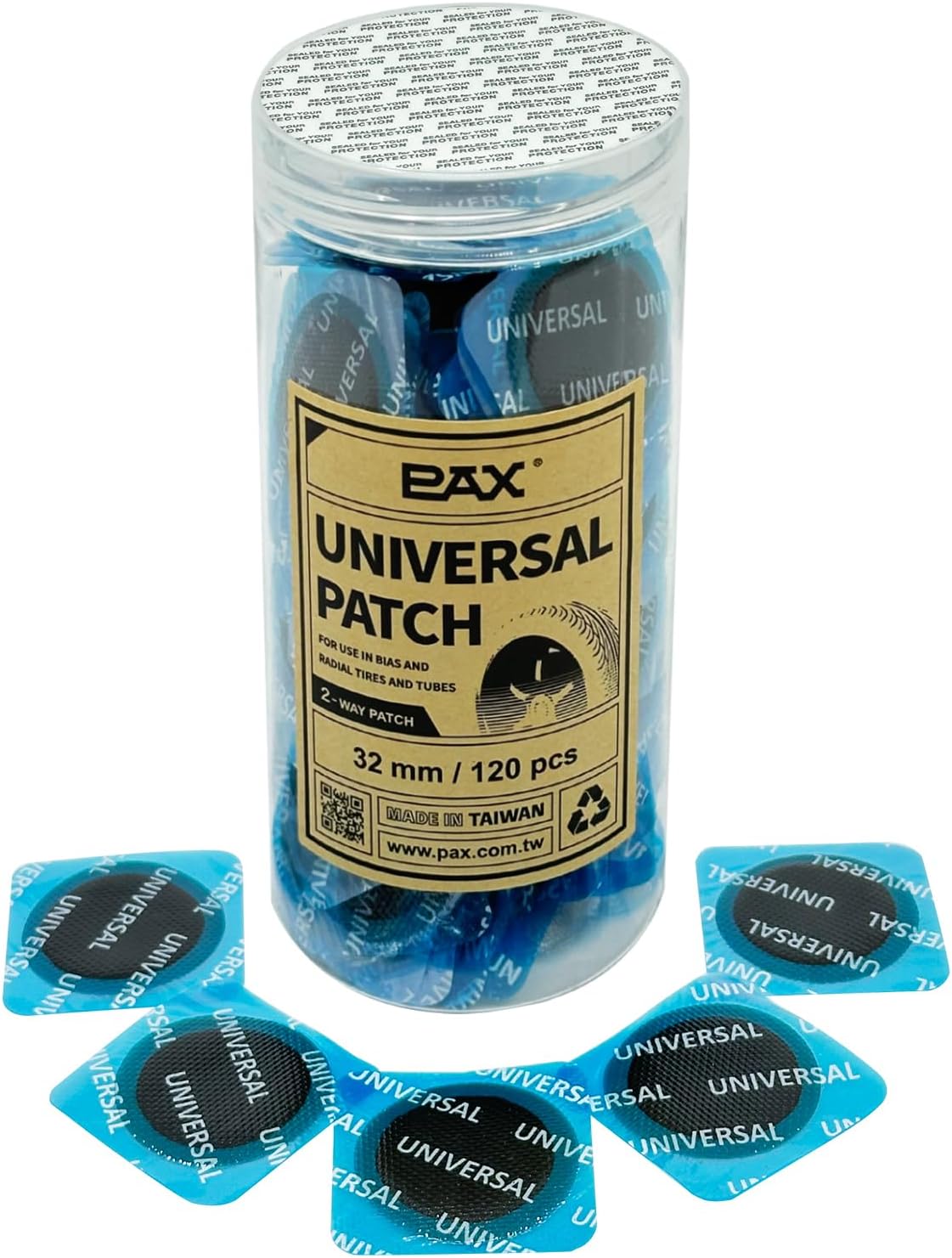 120 Pzas Parches Neumáticos 32mm para Moto Auto Camión