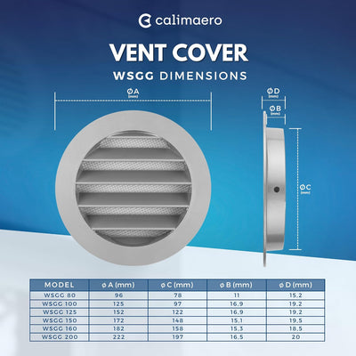 Cubierta rejilla ventilación metal redondo 3pulg
