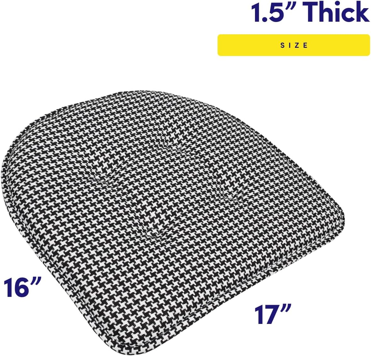 Cojín asiento espuma viscoelástica 17x16pulg 4 Uds
