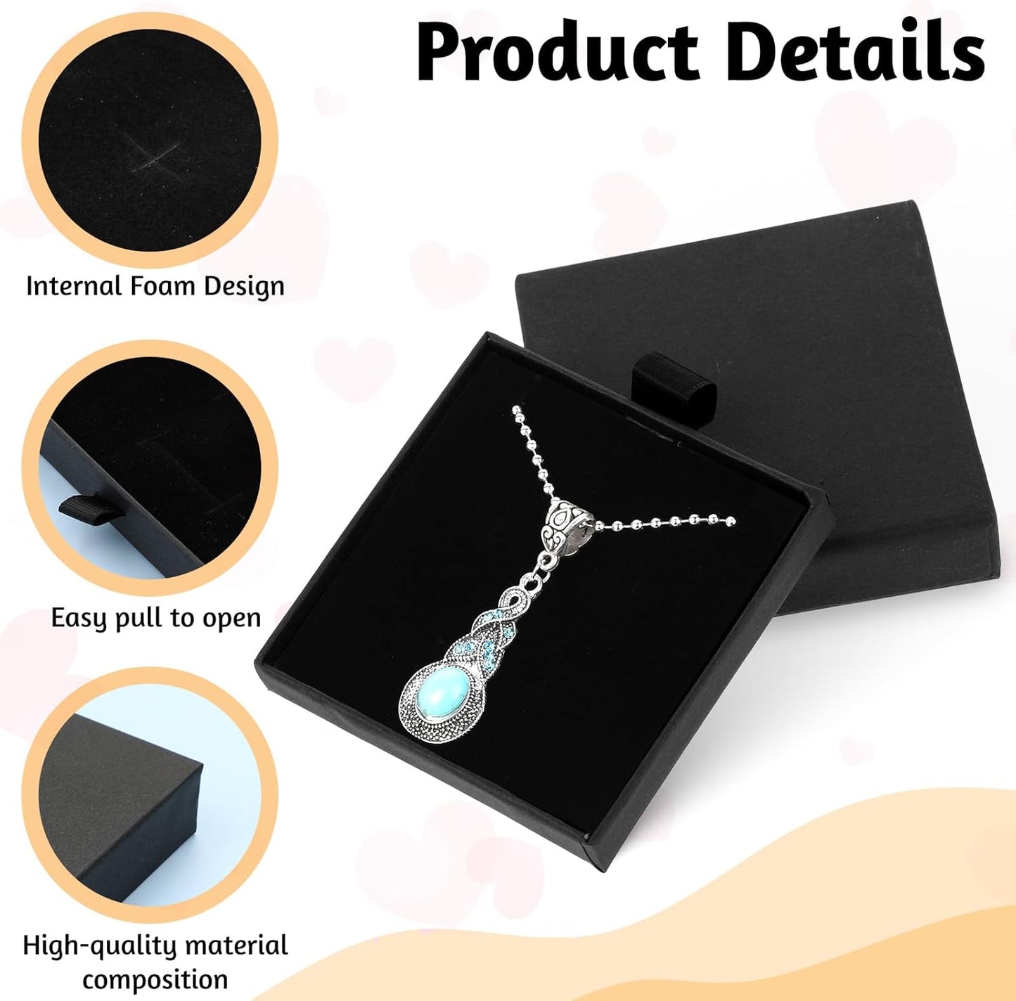 2 Cajas Regalo Joyas Cuadradas con Tapas