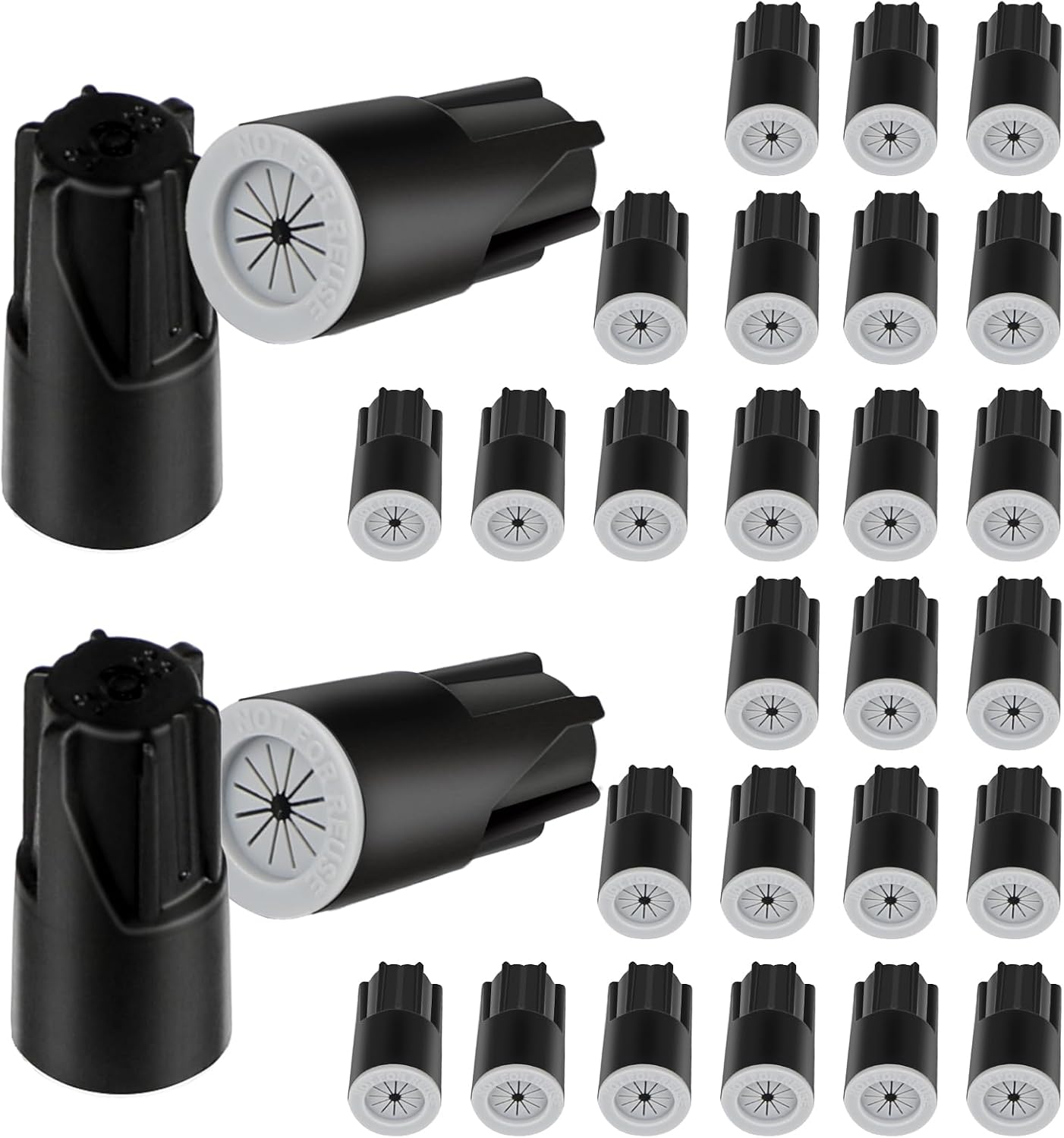 Conectores eléctricos impermeables 22AWG-14AWG 30 pzas negro